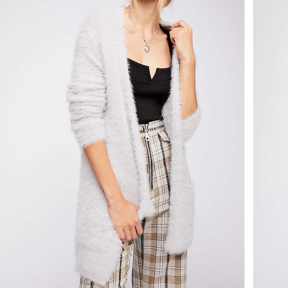 Free people faux fur cardi